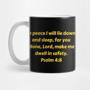 Bible Verse Psalm 4:8 Mug